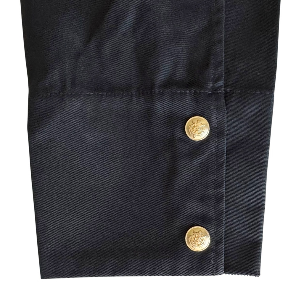 J Crew Long Barn Jacket in Black Waxed Cotton Twill | NWT - Picture 7 of 15